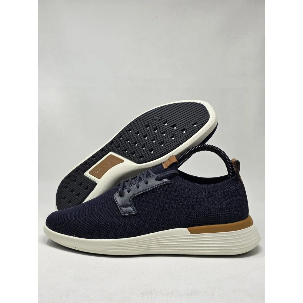 Wolf & Shepherd Swiftknit Derby Mens Sz US 7 Navy Knitted Stretch Shoes HAWK1637